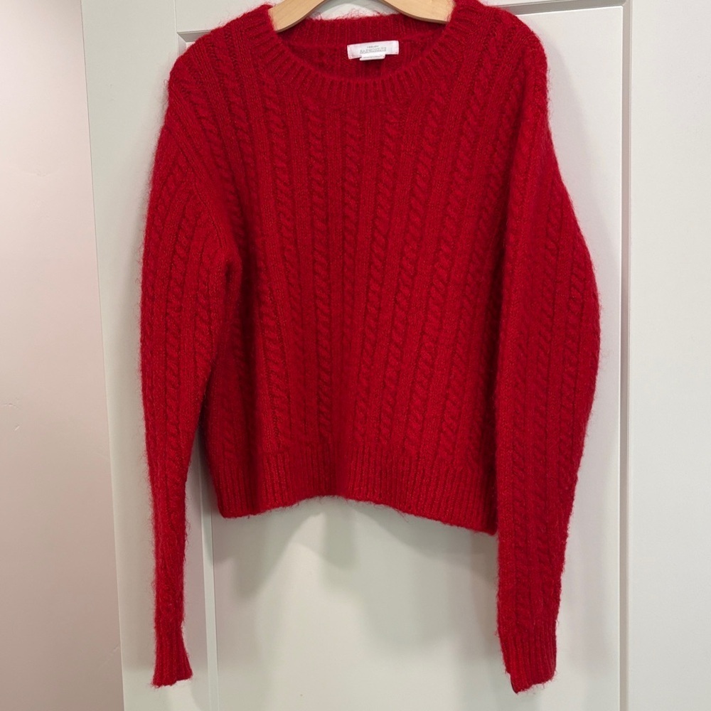 MOUSSY Red Mohair Wool Blend Sweater—GORGEOUS—So Soft!  Excellent Condition! M
